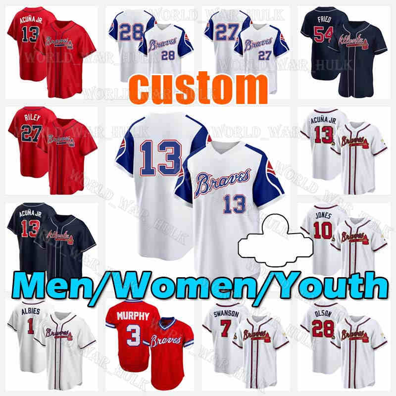 13 Ronald Acuna Jr. Baseball Jersey Atlanta Matt Olson Braves Jerseys 2022 Gold Program Austin Riley Ozzie Albies Max Fried Dansby Swanson Dale Murphy 10 Chipper Jones, Men custom (y s)+patch
13 Ronald Acuna Jr. Baseball Jersey Atlanta Matt Olson Braves Jerseys 2022 Gold Program Austin Riley Ozzie Albies Max Fried Dansby Swanson Dale Murphy 10 Chipper Jones, Men custom (y s)+patch