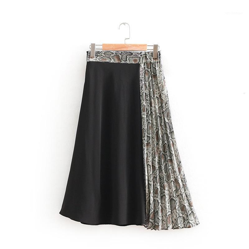 Skirts ASDS Women Snake Print Patchwork Pleated Skirt Animal Pattern Spliced Style Elastic Waist Zipper Female Wild Chic Midi, As picture
Skirts ASDS Women Snake Print Patchwork Pleated Skirt Animal Pattern Spliced Style Elastic Waist Zipper Female Wild Chic Midi, As picture