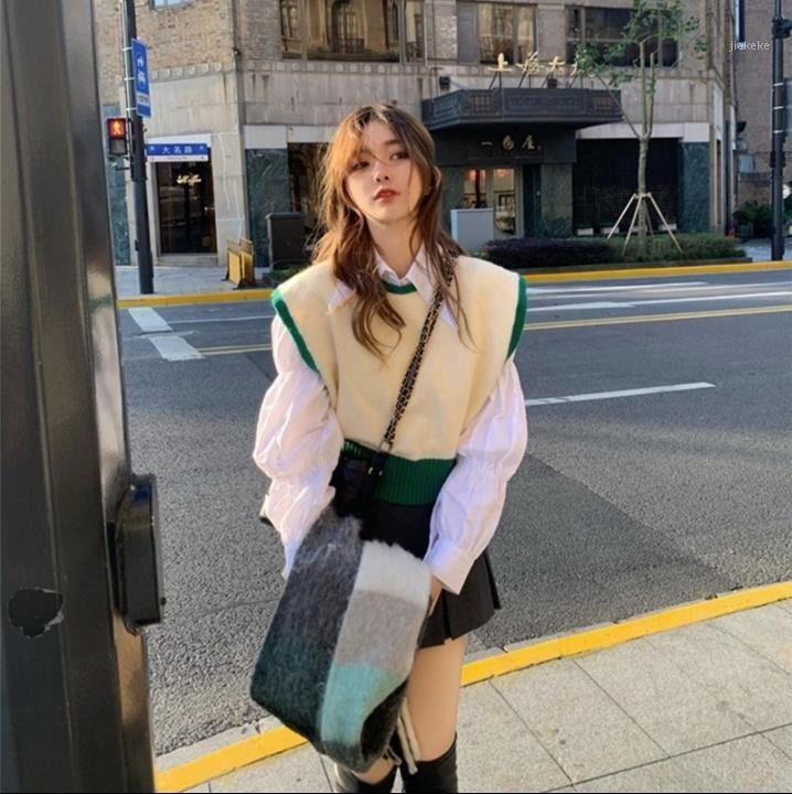 Women's Sweaters Contrast Color Knitted Vest Loose Short Age Reducing Autumn Round Neck Temperament Top O1218, Vest s single piece
Women's Sweaters Contrast Color Knitted Vest Loose Short Age Reducing Autumn Round Neck Temperament Top O1218, Vest s single piece