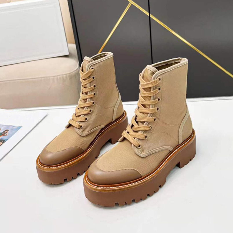 Autumn Winter Lace Up Boots Chunky Platform Boot Leather Round Head Combat Boots Luxury Designer Nylon Boots With BOX NO396
Autumn Winter Lace Up Boots Chunky Platform Boot Leather Round Head Combat Boots Luxury Designer Nylon Boots With BOX NO396