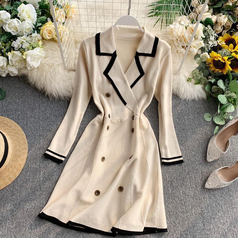 Casual Dresses Women' Dress Turn-down collar V Neck Contrast Color Long Sleeves Button Decoration Wholesale Autumn Winter 2022 Lady Clothes, Black
Casual Dresses Women' Dress Turn-down collar V Neck Contrast Color Long Sleeves Button Decoration Wholesale Autumn Winter 2022 Lady Clothes, Black