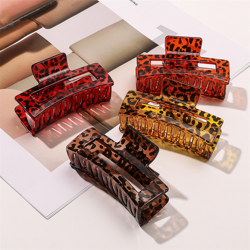 Yamog Korean Leopard Print Hollow Out Square Hair Clamps Women Geometric Medium Size Plastic Hair Claw Clips Girls Scrunchies Ponytail Head Wear Hairpins 8.7 CM
Yamog Korean Leopard Print Hollow Out Square Hair Clamps Women Geometric Medium Size Plastic Hair Claw Clips Girls Scrunchies Ponytail Head Wear Hairpins 8.7 CM