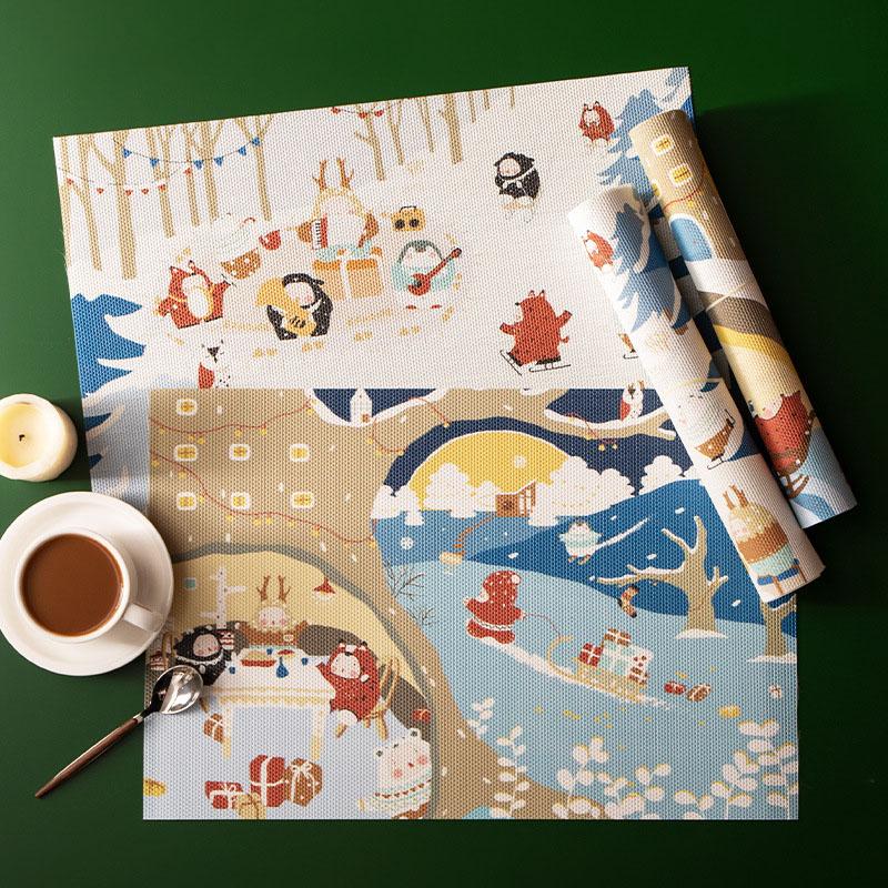 Mats & Pads 4PCS/Set Light Luxury Placemat Anti-Scalding Table Mat Oil-Proof Cushion Christmas Party Placemats For Kitchen Accessories
Mats & Pads 4PCS/Set Light Luxury Placemat Anti-Scalding Table Mat Oil-Proof Cushion Christmas Party Placemats For Kitchen Accessories