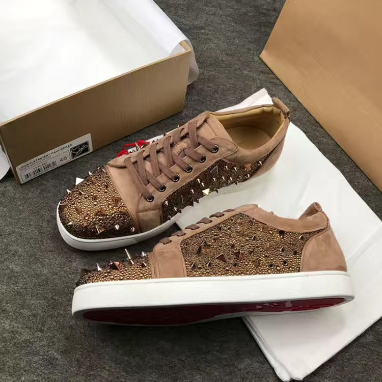Red Low Cut Spikes Flats Bottom Casual Shoes Men Women Sneakers Suede Silver Diamond Top Quality Sports Trainers With Box Dust Bag lll89
Red Low Cut Spikes Flats Bottom Casual Shoes Men Women Sneakers Suede Silver Diamond Top Quality Sports Trainers With Box Dust Bag lll89
