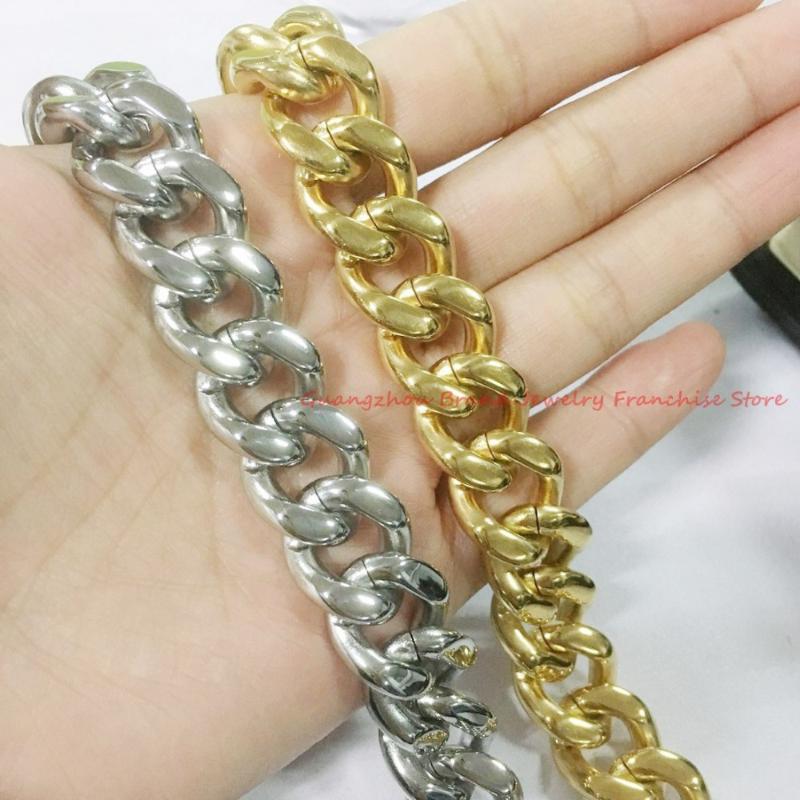 Chains Arrival Pure Handmade 15MM Silver/Gold Color 316L Stainless Steel Mens Cool Cowboy Cuban Chain Necklace 7-40"Chains
Chains Arrival Pure Handmade 15MM Silver/Gold Color 316L Stainless Steel Mens Cool Cowboy Cuban Chain Necklace 7-40"Chains