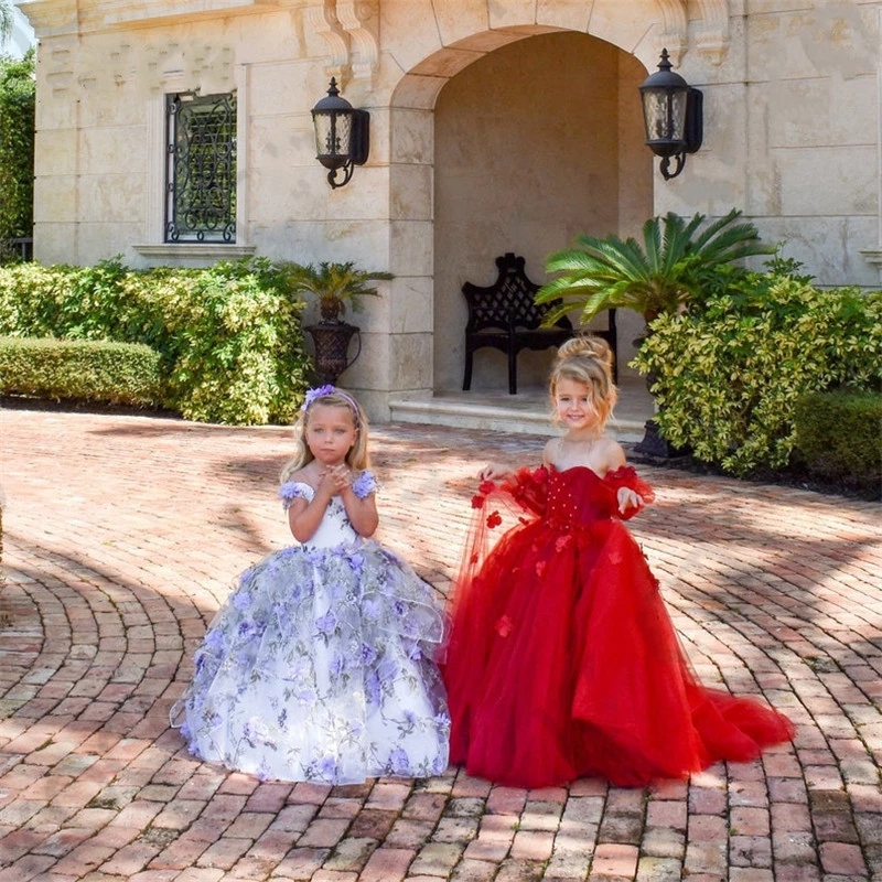 Violet Lace Ball Gown Flower Girls Dresses Appliques Tulle Birthday Gown Embroidery Toddler Communion Dress, Grape
Violet Lace Ball Gown Flower Girls Dresses Appliques Tulle Birthday Gown Embroidery Toddler Communion Dress, Grape
