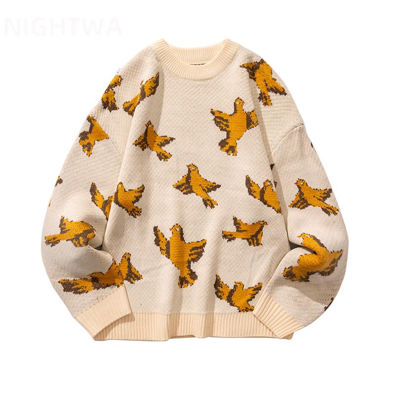 Men's Sweaters Men Women Sweater Autumn Winter Cartoon Animal Bird Printing Pullover Knitting Warm Harajuku Couple SweatersMen's, Yellow
Men's Sweaters Men Women Sweater Autumn Winter Cartoon Animal Bird Printing Pullover Knitting Warm Harajuku Couple SweatersMen's, Yellow