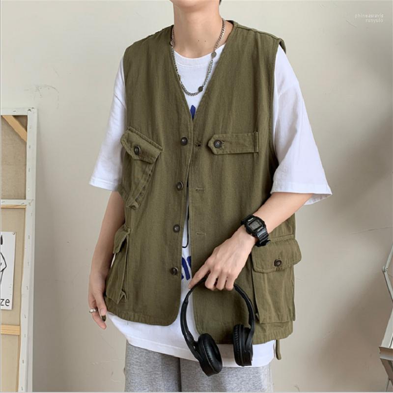 Men's Vests 2022 Harajuku Fan Can Sleeveless Shoulder Waistcoat Japanese Multi-pocket Overcoat Summer Thin Horse Clip Phin22, Black
Men's Vests 2022 Harajuku Fan Can Sleeveless Shoulder Waistcoat Japanese Multi-pocket Overcoat Summer Thin Horse Clip Phin22, Black