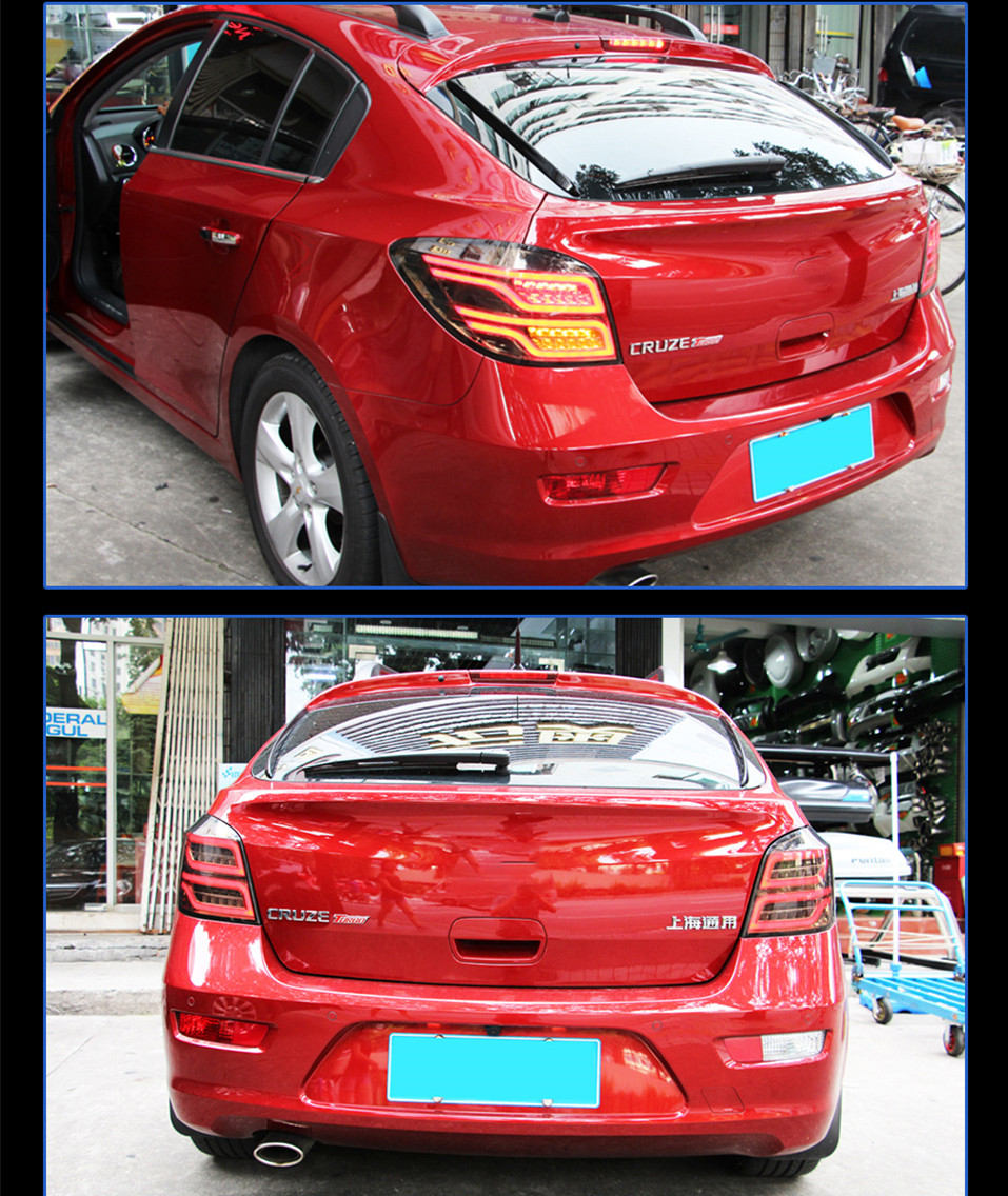 Car Tail Lights For Cruze LED Tail Light 20 09-20 15 Chevrolet Hatchback Rear Fog Brake Turn Signal Lamp