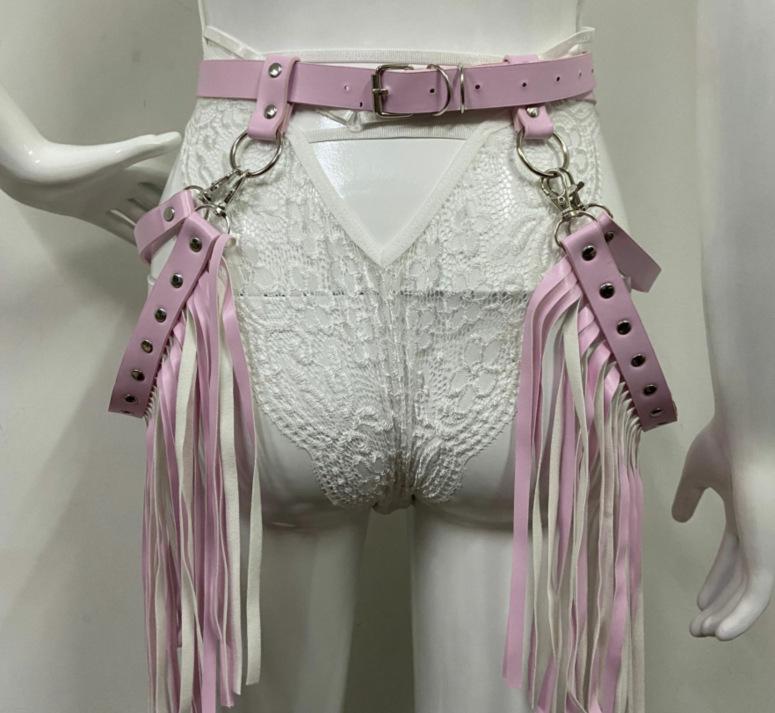 Belts Handmade Tassel PU Leather Harness Waist Women Sexy Punk Body Bondage Skirt Belt Party Clothes For Lady, Black
Belts Handmade Tassel PU Leather Harness Waist Women Sexy Punk Body Bondage Skirt Belt Party Clothes For Lady, Black