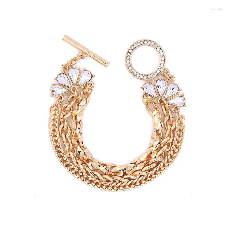 Charm Bracelets Multi Layer Chain Chunky Women Bracelet Wholesale Trendy Brand Gold Color Crystal Flower Vintage For Gift Fawn22
Charm Bracelets Multi Layer Chain Chunky Women Bracelet Wholesale Trendy Brand Gold Color Crystal Flower Vintage For Gift Fawn22