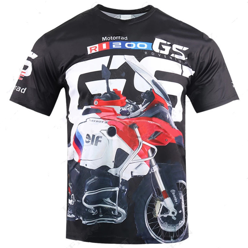 Men s R1250GS Motorcycle ADVENTURE Motos Locomotive Riding Quick Dry Short Sleeve For BMW Motorrad Motocross Summer T shirt 220616Z