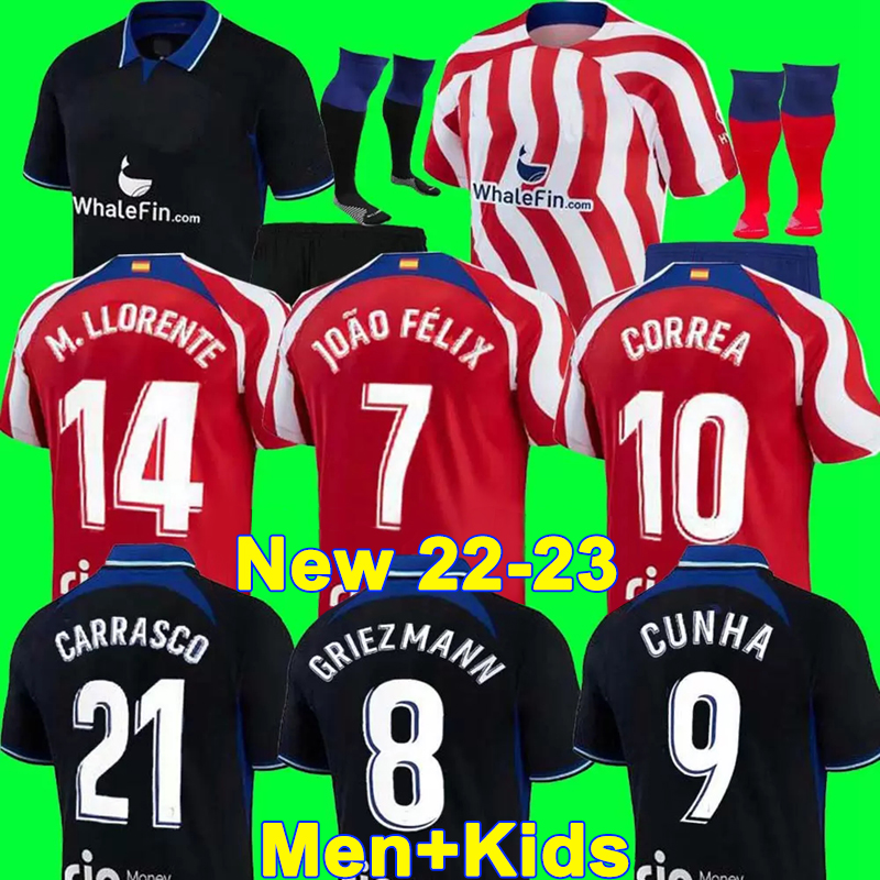 Atletico soccer jersey JOAO FELIX 2022 2023 M.LLORENTE 22 23 GRIEZMANN KOKE SAUL Correa Carrasco LEMAR football shirt uniforms men kids kit sets, 22/23 kids home
Atletico soccer jersey JOAO FELIX 2022 2023 M.LLORENTE 22 23 GRIEZMANN KOKE SAUL Correa Carrasco LEMAR football shirt uniforms men kids kit sets, 22/23 kids home