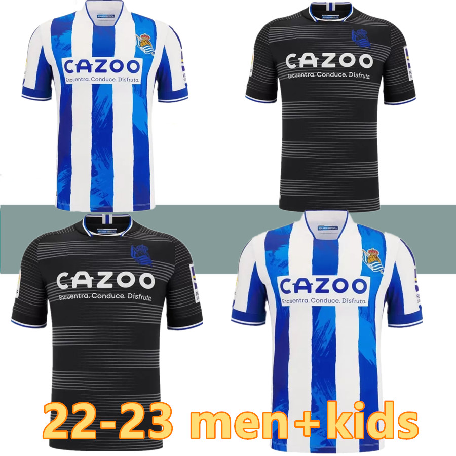 2022 2023 Real Sociedad Copa del Rey Final 22 23 OYARZABAL Soccer Jerseys SILVA ISAK MERINO Football Shirt PORTU ILLARRA camisetas de futbol Mens top quality top S-2XL, 22-23 home