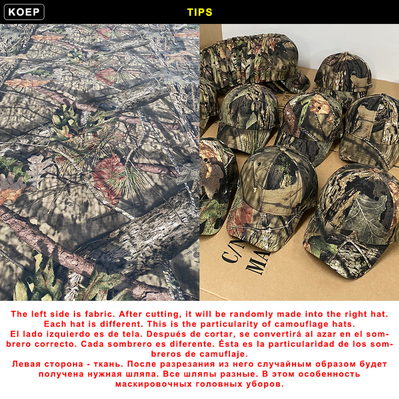 KOEP Camo Baseball Cap Fishing Caps Men Outdoor Hunting Camouflage Jungle Hat Airsoft Tactical Hiking Casquette Hats 220607