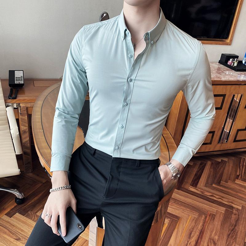 Men's Dress Shirts 2022 Tops Quality Boutique Business Gentlemen Shirt Men Clothing Solid Simple Slim Fit Long Sleeve Formal Wear Blouse Hom, Black
Men's Dress Shirts 2022 Tops Quality Boutique Business Gentlemen Shirt Men Clothing Solid Simple Slim Fit Long Sleeve Formal Wear Blouse Hom, Black