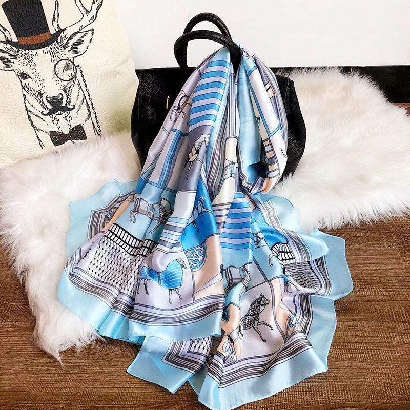 Spring summer imitation silk scarf ladies beautiful and good-looking printed long sunscreen gauze scarf travel fashion dual-use shawl
Spring summer imitation silk scarf ladies beautiful and good-looking printed long sunscreen gauze scarf travel fashion dual-use shawl
