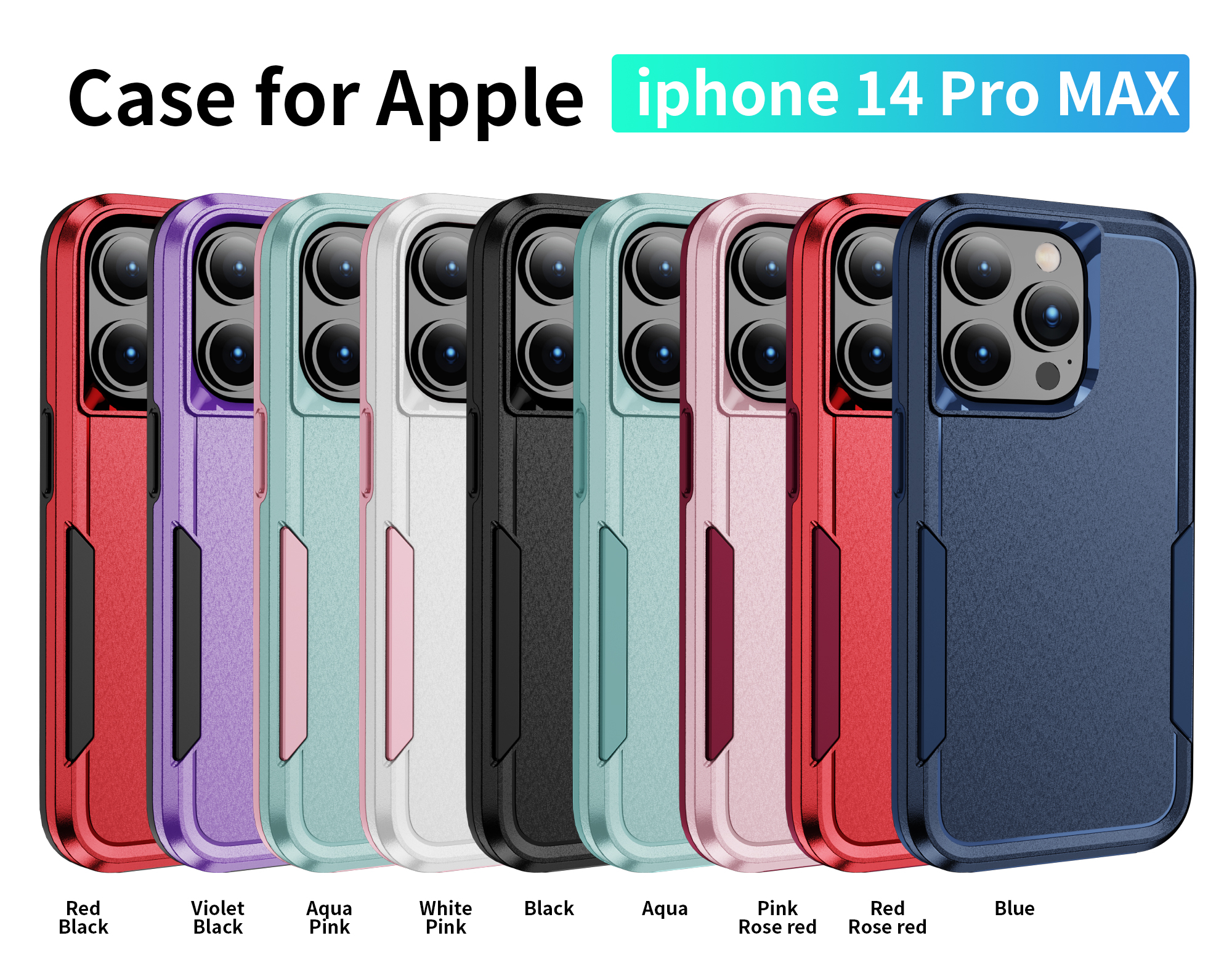 Rugged Shockproof Protector case 2 in 1 thickness phone cases for iPhone 16 15 14 13 pro max samsung s22 plus in OPP bag