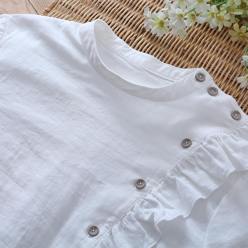 Double Yarn Cotton White Shirt Stand Collar Early Spring Top Women's Blouses & Shirts
Double Yarn Cotton White Shirt Stand Collar Early Spring Top Women's Blouses & Shirts