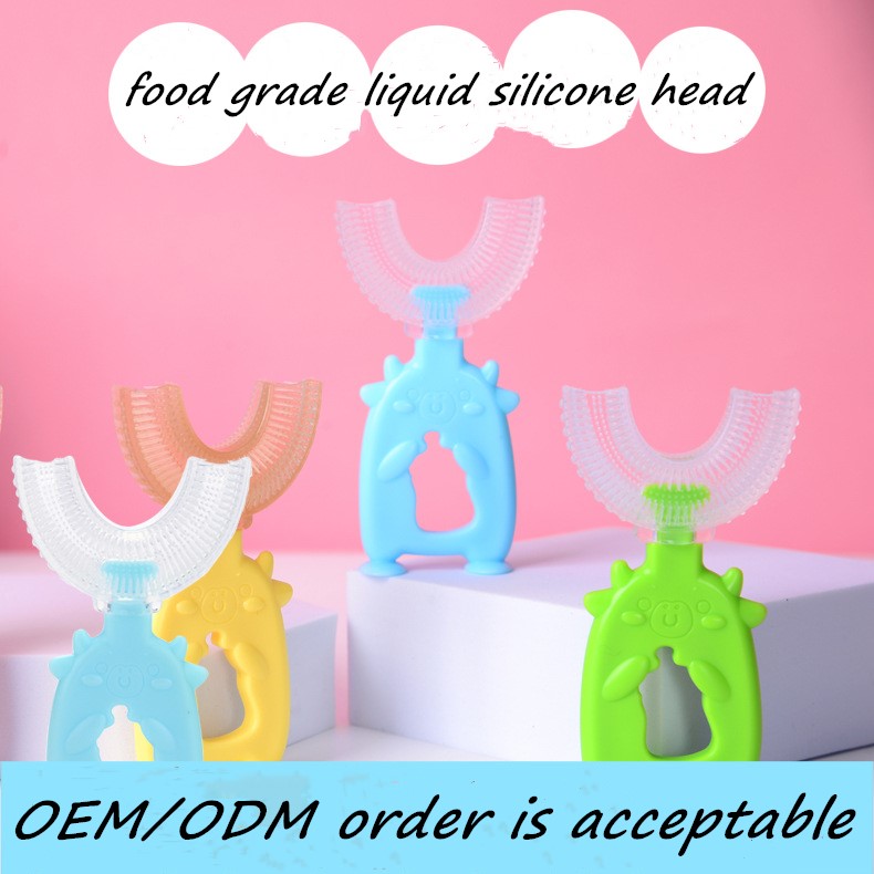 Baby Use Toothbrush Food Grade Silicone Factory Wholesale Kids Oral Health Care Children Tooth Brush Clean Teeth Stain Removal Tools