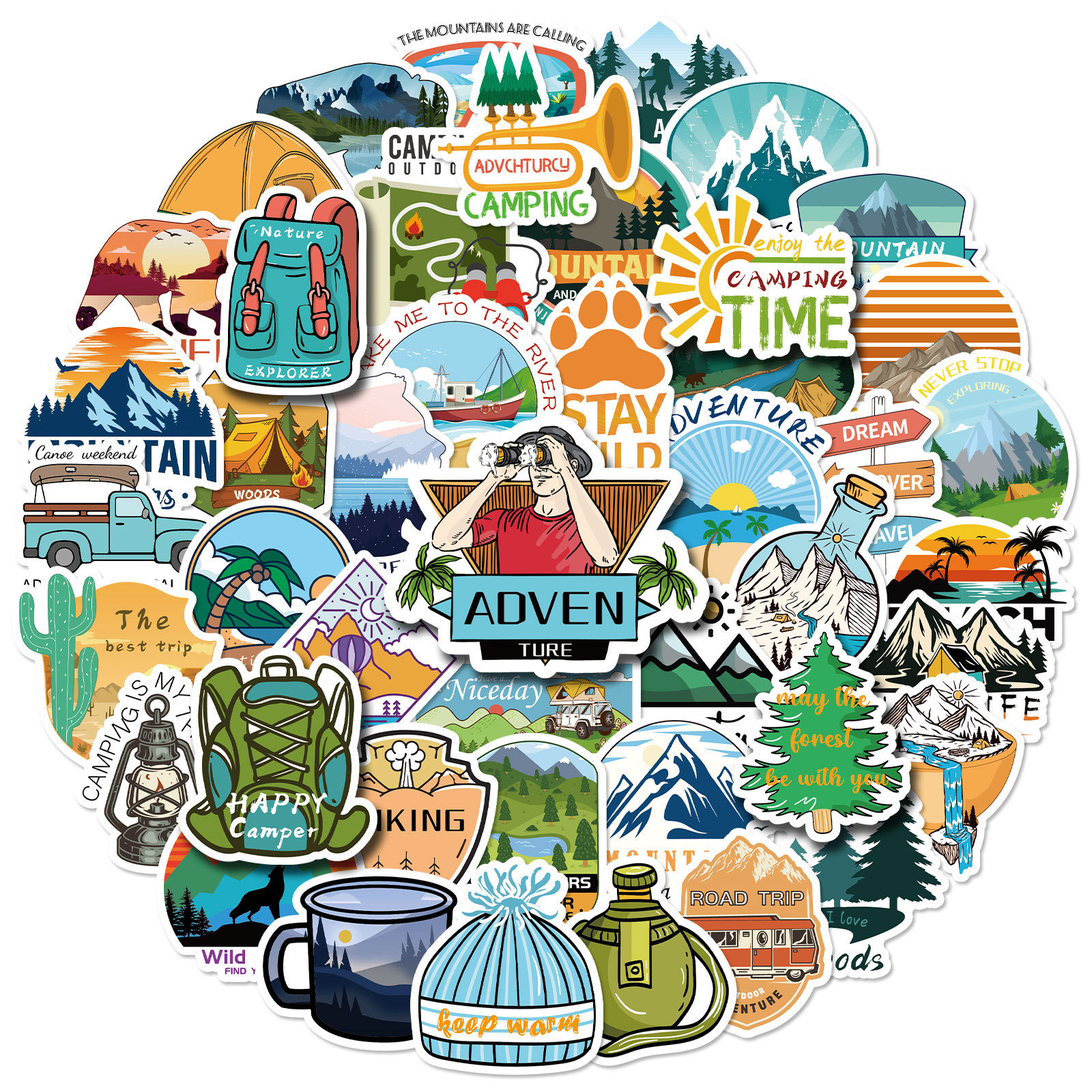 50PCS Skateboard Stickers Outdoor Adventure Camping For balance Car Helmet Pencil Case Diary Phone Laptop Planner Decoration Book Album Kids Toys Decals, Multi colors
50PCS Skateboard Stickers Outdoor Adventure Camping For balance Car Helmet Pencil Case Diary Phone Laptop Planner Decoration Book Album Kids Toys Decals, Multi colors