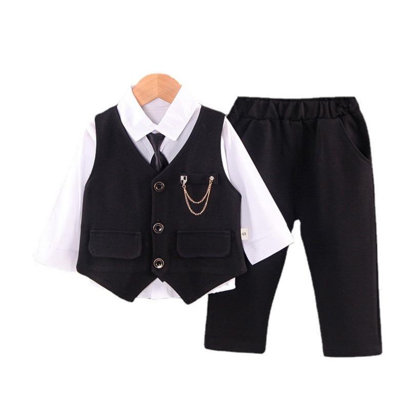 Clothing Sets Spring Autumn Boys Gentleman Clothes Suit Children Solid Vest Shirt Pants 3Pcs/set Toddler Casual Kids TracksuitsClothing, Black
Clothing Sets Spring Autumn Boys Gentleman Clothes Suit Children Solid Vest Shirt Pants 3Pcs/set Toddler Casual Kids TracksuitsClothing, Black