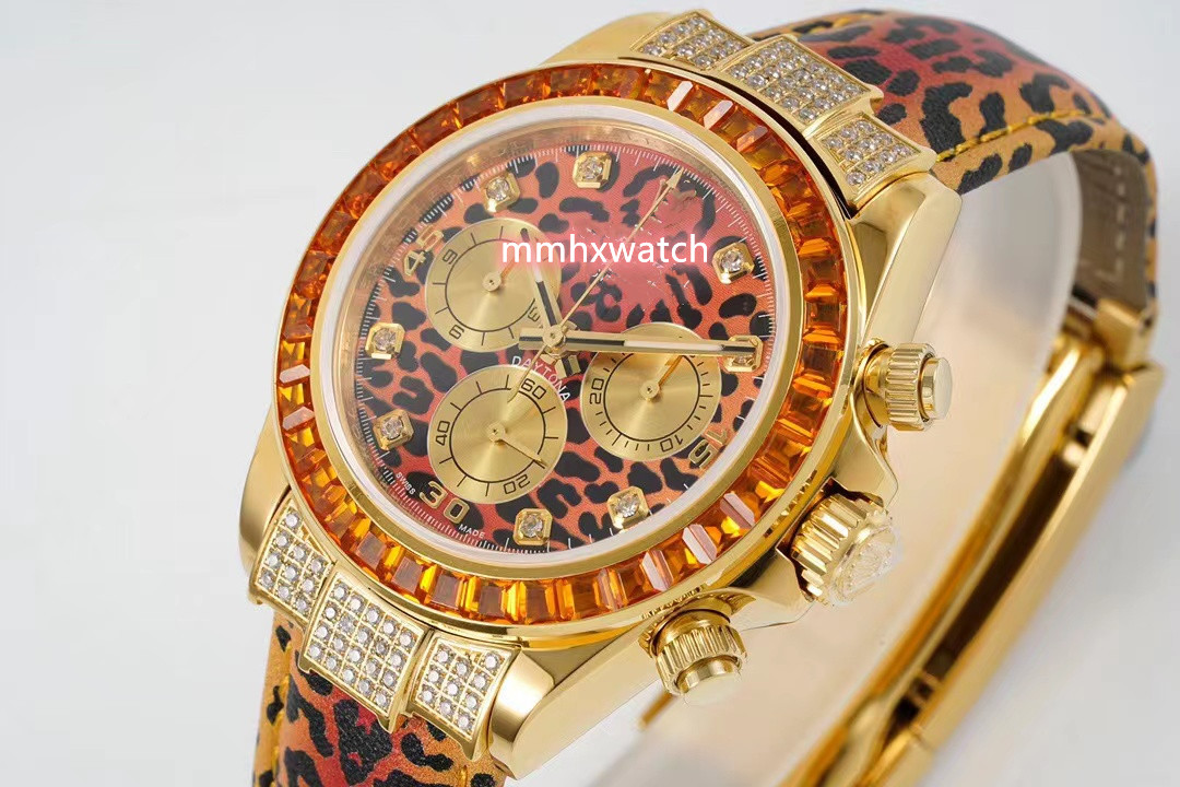 TW 11598 Art Watch Size 40mm with 7750 movement bezel with cognac rectangular yellow gemstone leopard print dial, As shown
TW 11598 Art Watch Size 40mm with 7750 movement bezel with cognac rectangular yellow gemstone leopard print dial, As shown