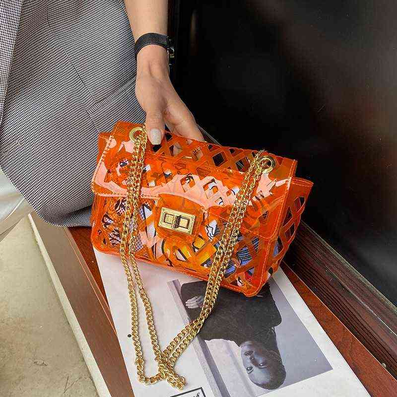 Net Jelly Transparent Bag Chain Single Shoulder Underarm Bag Purses and Handbags Luxury Designer Clear Crossbody Bags for Women G220420, Blue
Net Jelly Transparent Bag Chain Single Shoulder Underarm Bag Purses and Handbags Luxury Designer Clear Crossbody Bags for Women G220420, Blue
