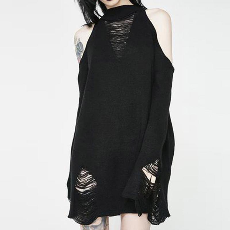 Women's Sweaters Rosetic Women Sweater 2022 Off Shoulder Black Long Sleeve Loose Pullover Gothic Halter Sexy Punk Female Tops Autumn
Women's Sweaters Rosetic Women Sweater 2022 Off Shoulder Black Long Sleeve Loose Pullover Gothic Halter Sexy Punk Female Tops Autumn
