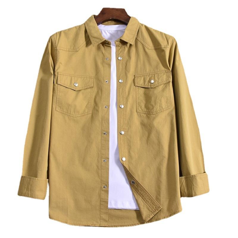Men's Casual Shirts Men's Long-sleeved Korean Fashion Solid Color Men Shirt Jacket Spring Autumn Harajuku High Quality Cotton CamisaMen', White
Men's Casual Shirts Men's Long-sleeved Korean Fashion Solid Color Men Shirt Jacket Spring Autumn Harajuku High Quality Cotton CamisaMen', White