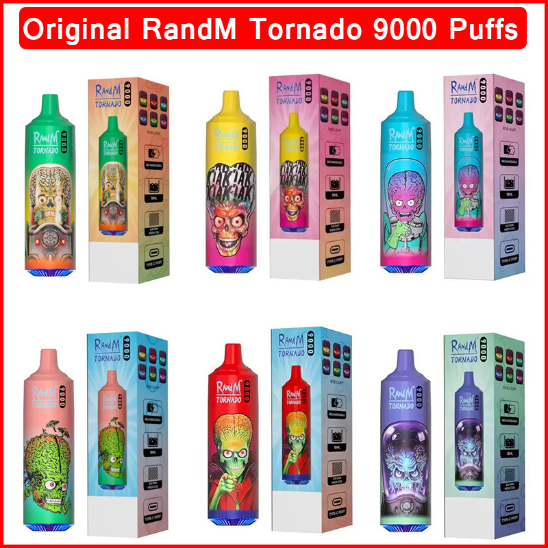 Original RandM Tornado 9000 Puffs Disposable E cigarette With 18ML Prefilled Pod Big Vapor Capacity 850mAh Battery Rechargeable Mini Glowing Vape Pen
Original RandM Tornado 9000 Puffs Disposable E cigarette With 18ML Prefilled Pod Big Vapor Capacity 850mAh Battery Rechargeable Mini Glowing Vape Pen