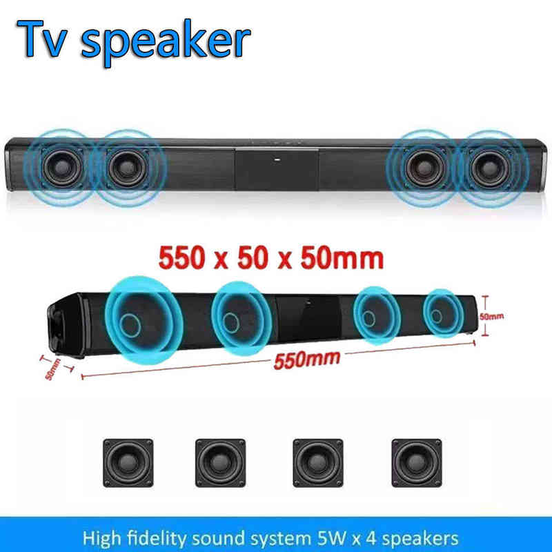 Sound Bar For TV For Computer Home Theater Bluetooth Speaker Waterproof Bass Stereo Subwoofer Support Aux Tf Column Caixa The sum J220523