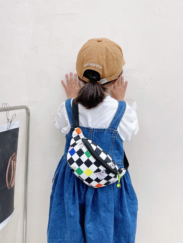 Kids Plaid Pattern Fanny Pack SHE
