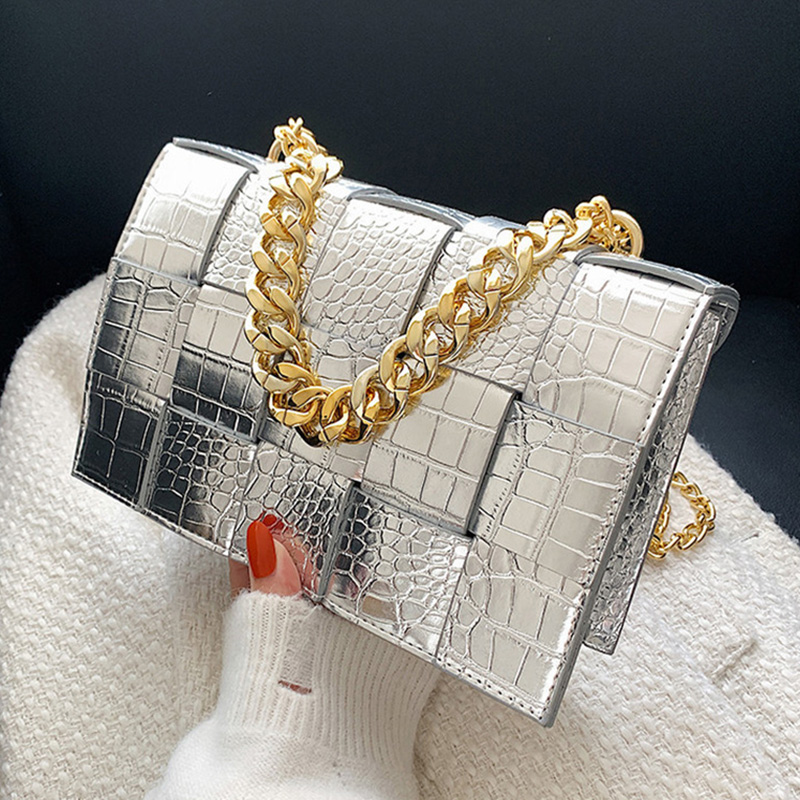 Women Alligator Crocodile Pattern Crossbody Bags Luxury Lady Chain Shoulder Bag Gold Orange Blue Handbag Totes Clutch Wallets, About(25cm-17cm-8cm
Women Alligator Crocodile Pattern Crossbody Bags Luxury Lady Chain Shoulder Bag Gold Orange Blue Handbag Totes Clutch Wallets, About(25cm-17cm-8cm