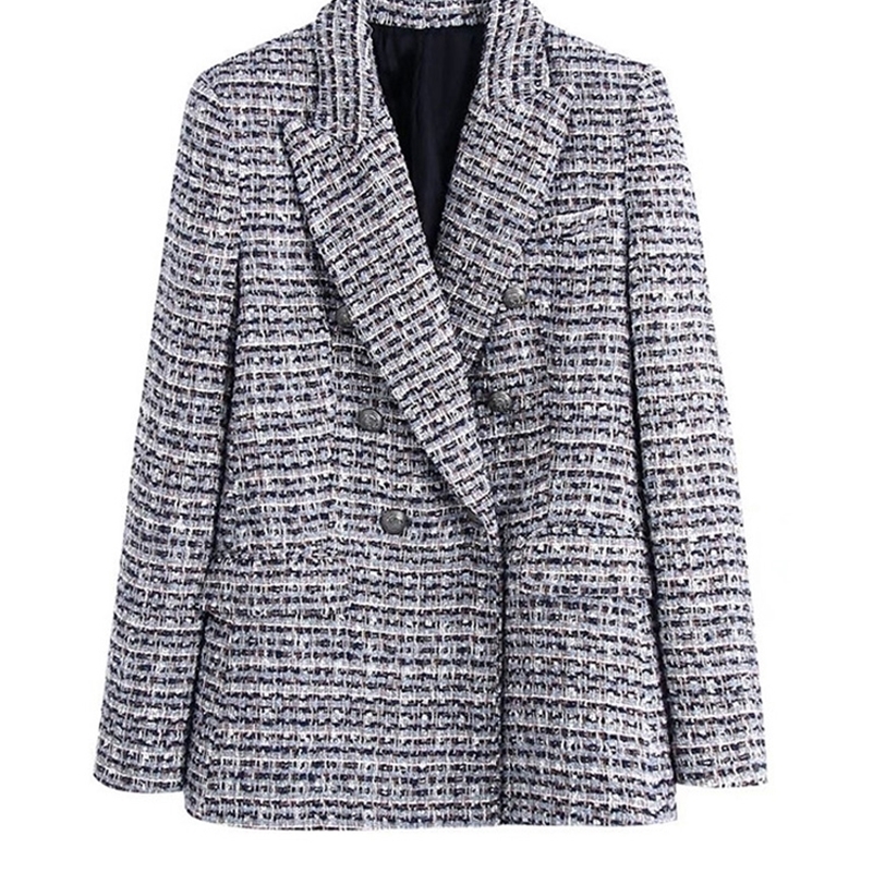 TRAF Women Fashion Tweed Double Breasted Blazer Coat Vintage Long Sleeve Flap Pockets Female Outerwear Chic Veste Femme 220813, As picture
TRAF Women Fashion Tweed Double Breasted Blazer Coat Vintage Long Sleeve Flap Pockets Female Outerwear Chic Veste Femme 220813, As picture