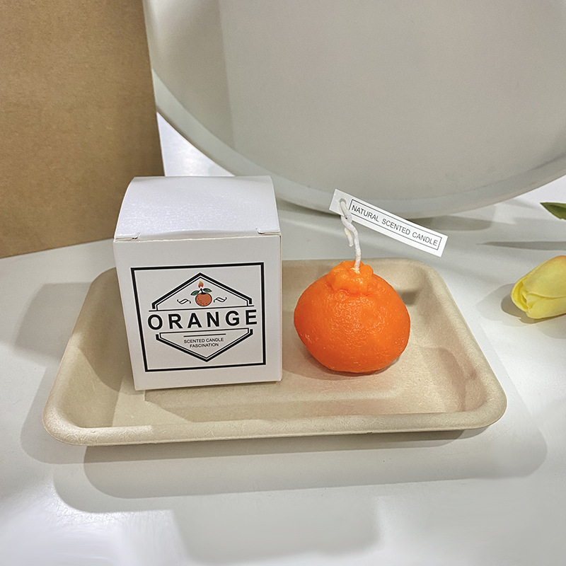 Mini Scented Candles Set Relaxing Aromatherapy All Natural Soy Wax Candle Home Decor Shooting Props Fruit Creative Gift S260204
