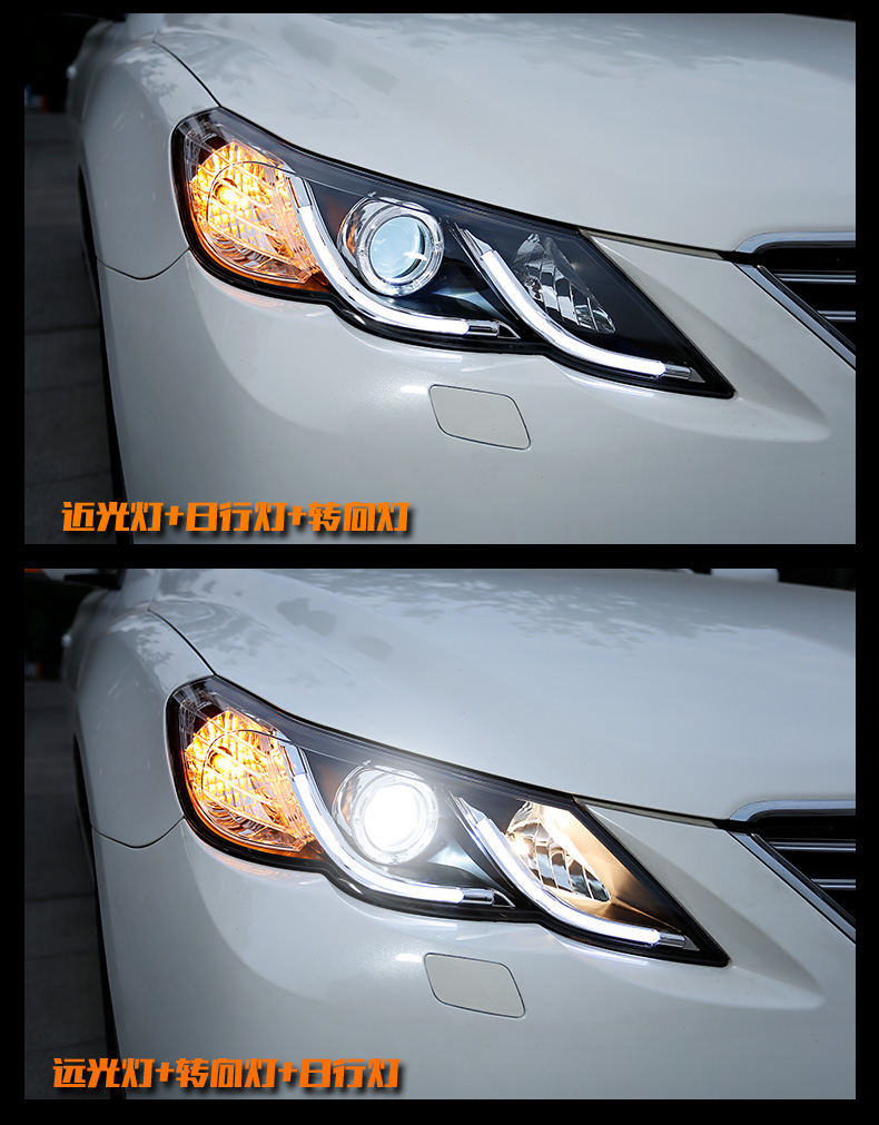 Full LED Head Lights Assembly For Toyota Mark X 2010-2013 Headlights Reiz DRL Front Lamp Dynamic Turn Signal Headlight LED Running Light