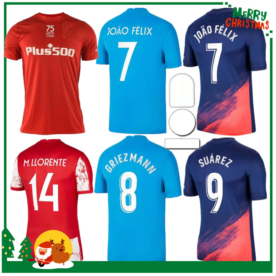21 22 75 Th Atletico MADRIDS Soccer Jerseys SUAREZ GRIEZMANN JOÃO FÉLIX 2021 2022 M. Llorente CORREA KOKE Camisetas de fútbol LEMAR CARRASCO kids kit + Men Football Shirt, 21/22 home
21 22 75 Th Atletico MADRIDS Soccer Jerseys SUAREZ GRIEZMANN JOÃO FÉLIX 2021 2022 M. Llorente CORREA KOKE Camisetas de fútbol LEMAR CARRASCO kids kit + Men Football Shirt, 21/22 home