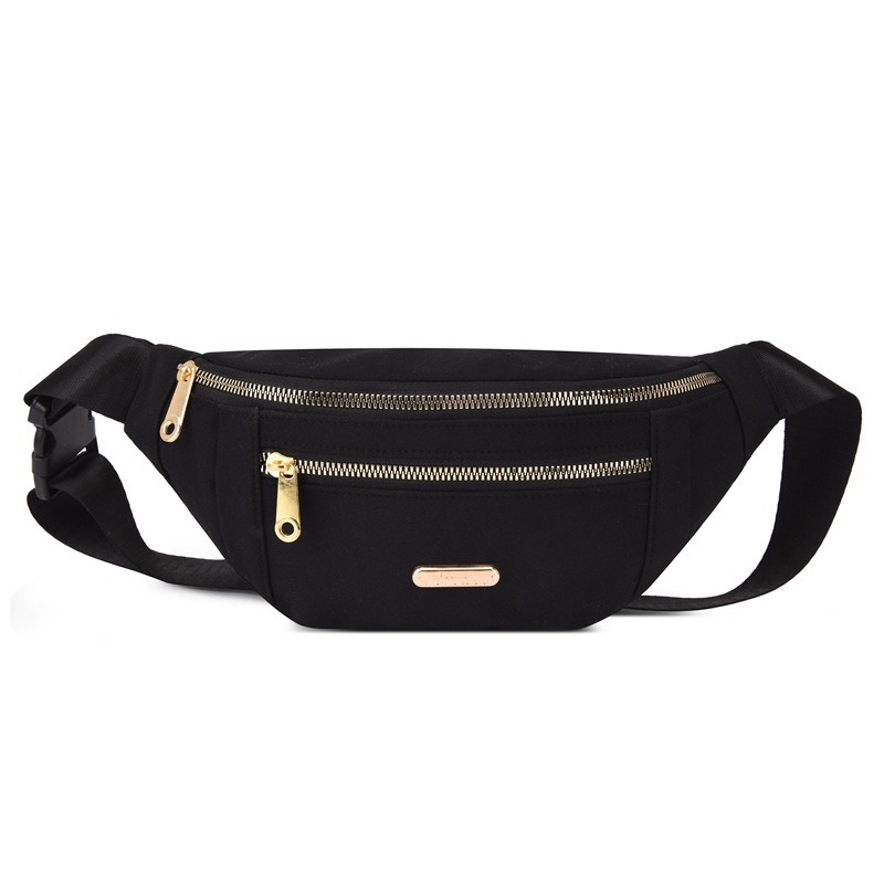 Pink waist bag purse printletter men and women travel fanny pack belt chest crossbody polyester high quality original fanny pack