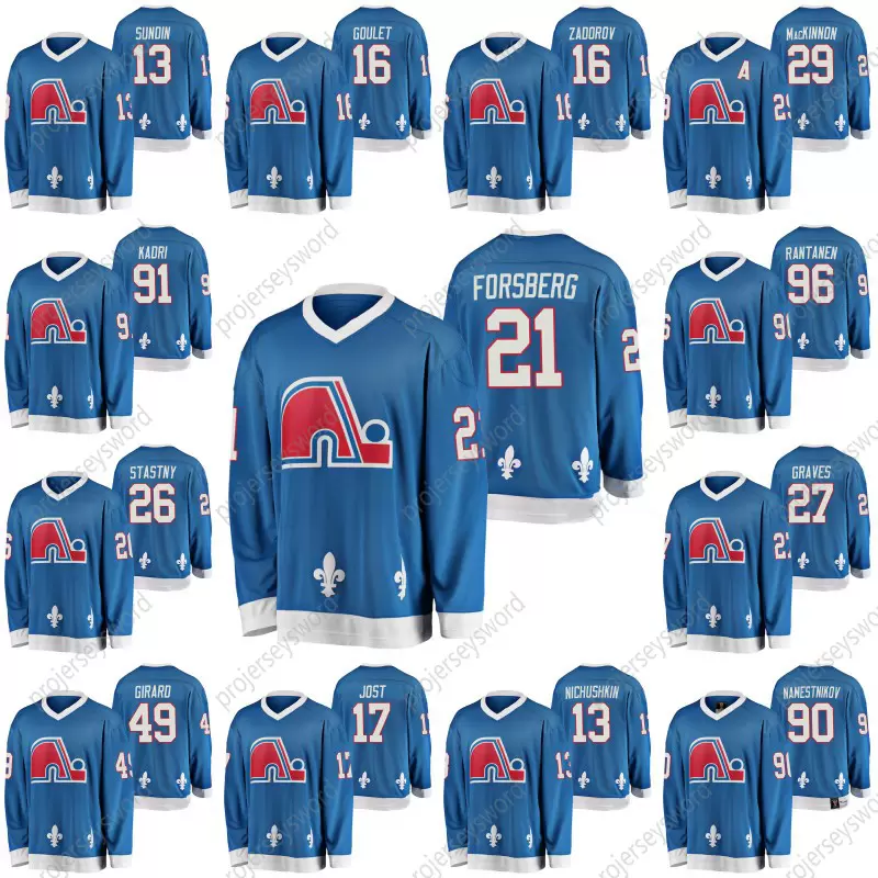 hockey Quebec Nordiques Peter Forsberg Vintage Heritage Jersey Nikita Zadorov Samuel Girard Mikko Rantanen Peter Stastny Nazem Kadri Hockey, Tyson jost 17
hockey Quebec Nordiques Peter Forsberg Vintage Heritage Jersey Nikita Zadorov Samuel Girard Mikko Rantanen Peter Stastny Nazem Kadri Hockey, Tyson jost 17