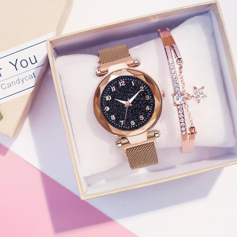 Wristwatches Women Luminous Watches Starry Sky Magnetic Quartz Wristwatch Lady Bracelet Watch Clock Relogio FemininoWristwatches, Gold
Wristwatches Women Luminous Watches Starry Sky Magnetic Quartz Wristwatch Lady Bracelet Watch Clock Relogio FemininoWristwatches, Gold