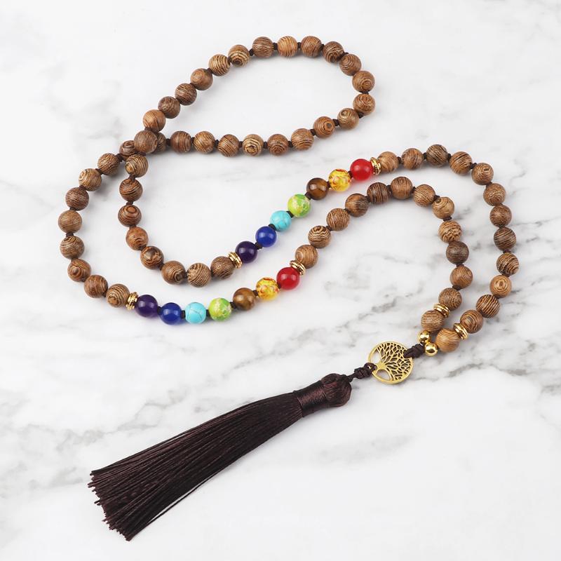 Pendant Necklaces Wooden Beads 7 Chakra Necklace Reiki Tree Of Lift Meditation Energy With Tassle Long Men Women Healing Mala JewelryPendant
Pendant Necklaces Wooden Beads 7 Chakra Necklace Reiki Tree Of Lift Meditation Energy With Tassle Long Men Women Healing Mala JewelryPendant