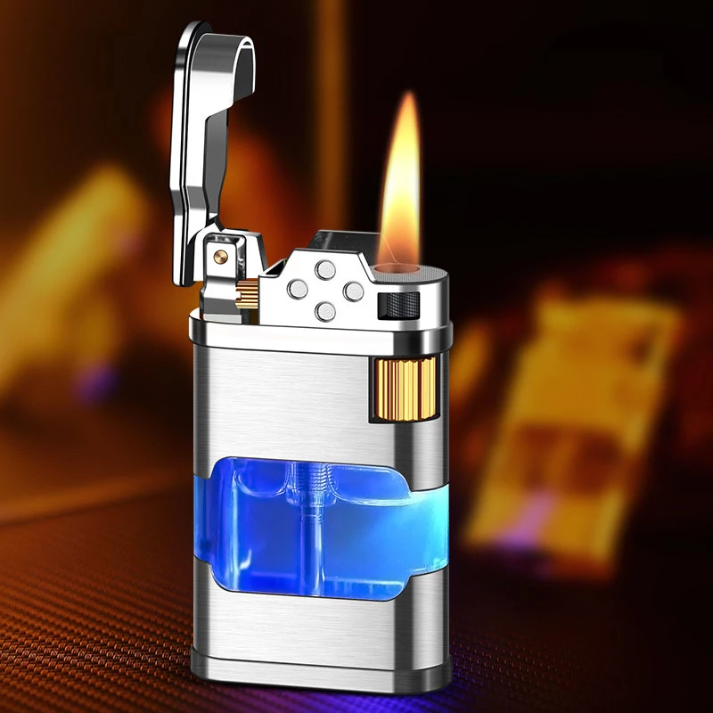 Flame Gas Lighter Metal Torch Turbo Unusual Wholesale Creative Windproof Blue Butane 1300C Cigar Lighters Gadgets for Men W260202