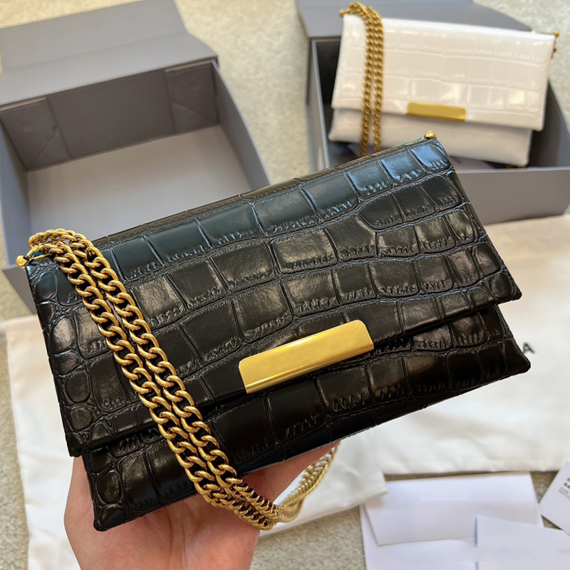 Designer Bags casual style Handbags Luxury Brand Women Chain Shoulder Bag Fashion Alligator Lady Crossbody Messenger pocket Tote Purses, Black 
Designer Bags casual style Handbags Luxury Brand Women Chain Shoulder Bag Fashion Alligator Lady Crossbody Messenger pocket Tote Purses, Black