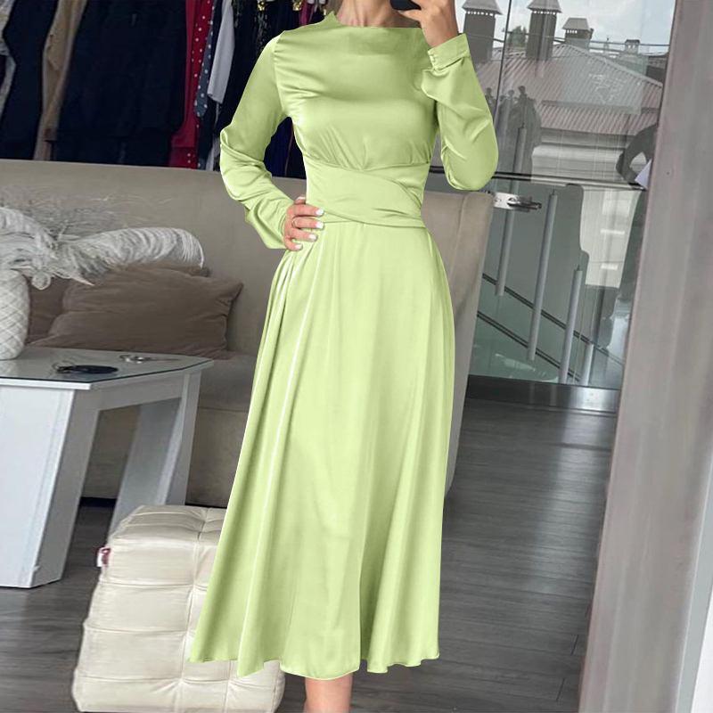 Casual Dresses Autumn Dress With Belted VONDA Women O Neck Solid Long Sleeve Pleated Oversize Bohemian Vestidos Female Sundress, Yellow
Casual Dresses Autumn Dress With Belted VONDA Women O Neck Solid Long Sleeve Pleated Oversize Bohemian Vestidos Female Sundress, Yellow