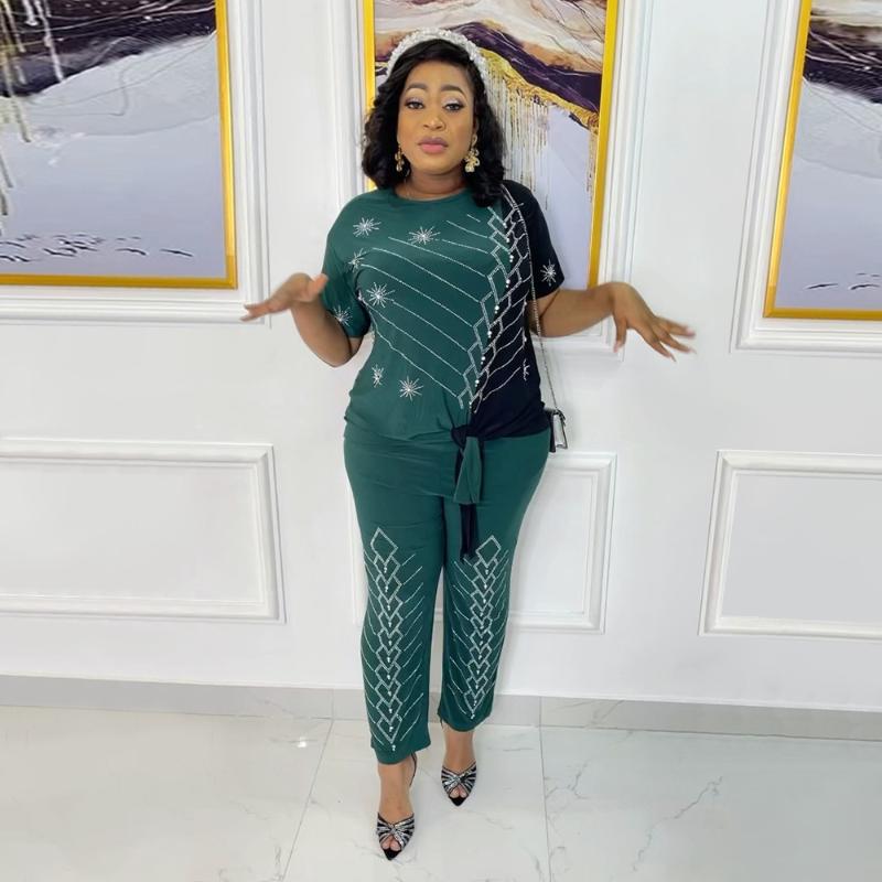 Women's Two Piece Pants Set Women African Clothes Dashiki Diamond Tops Trousers Suits Plus Size Summer Lady Party Clothing Outfits 2022Women, Black
Women's Two Piece Pants Set Women African Clothes Dashiki Diamond Tops Trousers Suits Plus Size Summer Lady Party Clothing Outfits 2022Women, Black