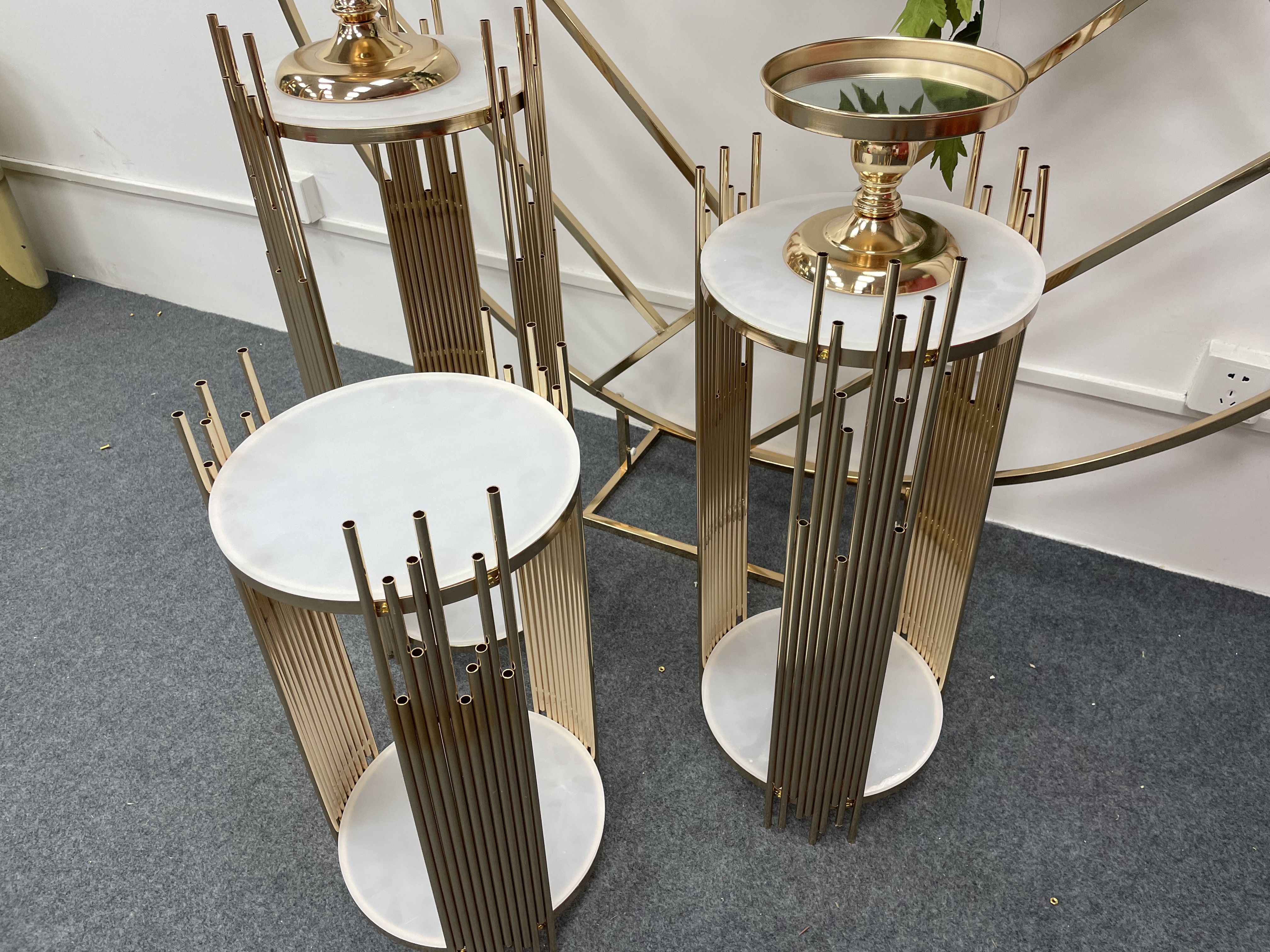 7PCS Outdoor Garden Wedding Decoration Dry Flower Backdrop Arch Home Hotel Dessert Cake Table Baptism Birthday Party Cupcake Candy Cookie Foods Decora