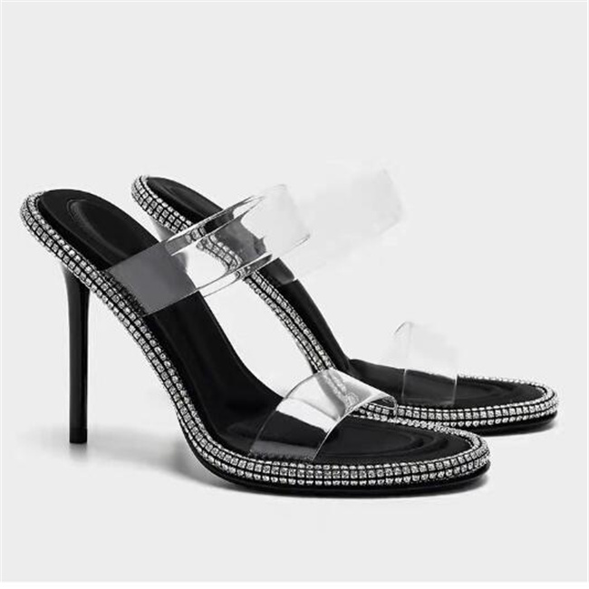 Womens Designer Sandals Round Head Heels Peep-toe Women Heel Slippers Antiskid Rhinestone Transparent Band Women Shoes Slides, Black
Womens Designer Sandals Round Head Heels Peep-toe Women Heel Slippers Antiskid Rhinestone Transparent Band Women Shoes Slides, Black
