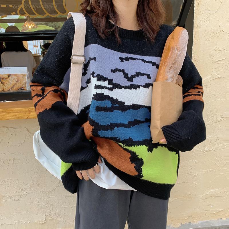 Women's Sweaters Alien Kitty 2022 Women Retro Knitted Female Printing Graffiti Casual Loose Elegant Office Lady All Match Tops, Black
Women's Sweaters Alien Kitty 2022 Women Retro Knitted Female Printing Graffiti Casual Loose Elegant Office Lady All Match Tops, Black