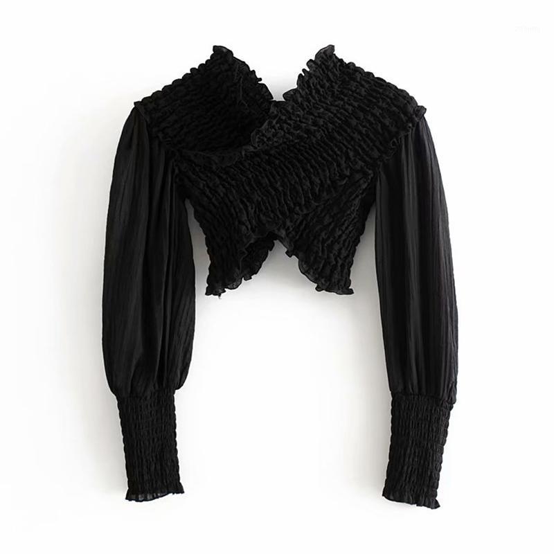 Fashion Chiffon Black Cropped Blouse Women Sexy Crossover V Neck Stretchy Shirt Long Sleeve Off Shoulder Stylish Bodycon Top Women's Blouses
Fashion Chiffon Black Cropped Blouse Women Sexy Crossover V Neck Stretchy Shirt Long Sleeve Off Shoulder Stylish Bodycon Top Women's Blouses